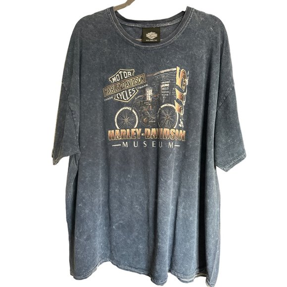 Harley-Davidson Museum Other - Harley-Davidson Museum men’s sz 2XL blue factory distressed short sleeve t shirt